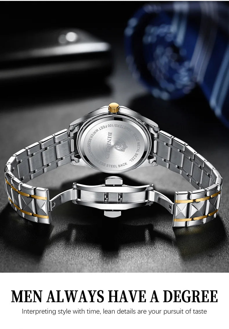 Couple Watch 2024 New Rhombus Design Quartz Wristwatch for Men Women Automatic Date Week Stainless Steel Lover's Watch Gifts