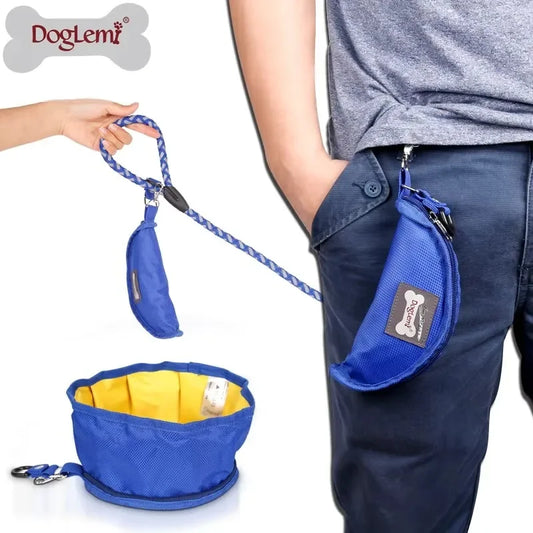 Collapsible Dog Travel Bowl Outdoor Portable Pet Dog Water Bowl Walking Outdoor Feeding Pet Folding Dish Bowl  Puppy Accessories