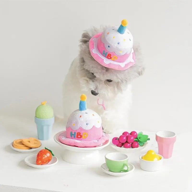 Embroidered Pet Dog Birthday Hats Caps Funny Puppy Cat Head Wear Cute Pets Hat Accessories for Small Dogs Cats Pet Supplies