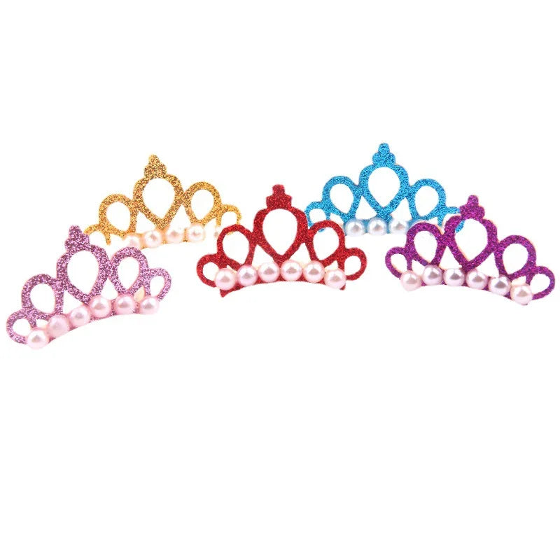 1PC Cute Pet Dog Hair Clips Small Dogs Faux Pearl Crown Shape Bows Hair Clips Cat Hair Grooming Headdress Pet Accessoires