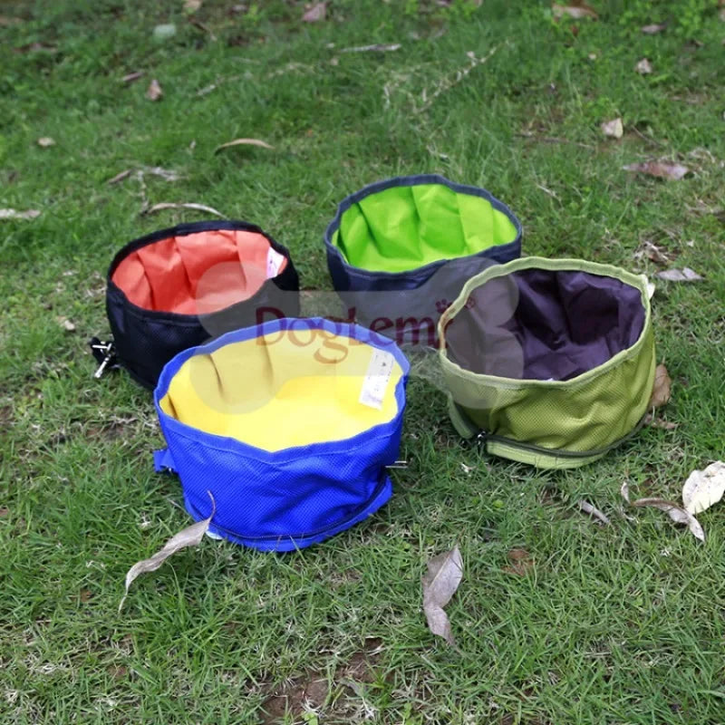 Collapsible Dog Travel Bowl Outdoor Portable Pet Dog Water Bowl Walking Outdoor Feeding Pet Folding Dish Bowl  Puppy Accessories