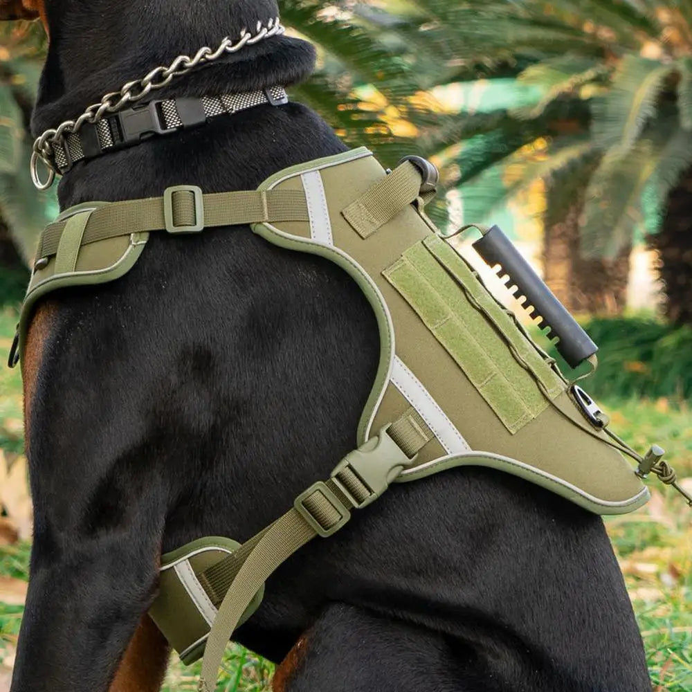 Dog Harness Reflective No Pull Dog Vest Vest Harness For Safe Night Walks Wear-Resistant Adjustable Easy Control Handle Vest