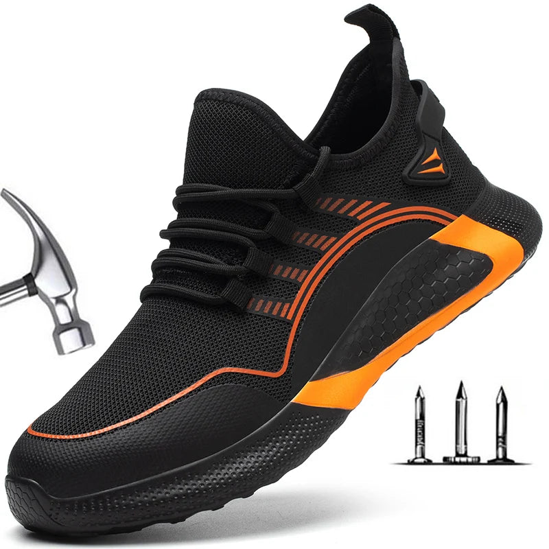 2024 Lightweight  Safety Shoes Men For Work Breathable Sports Safety Toe Shoes Work Boots S3 Anti-Smashing Women