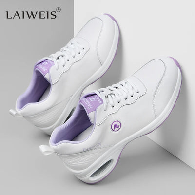 Women Running Shoes Breathable Casual Leather Outdoor Light Weight Sports Shoes Walking Sneakers Vulcanized Shoes Female Fashion