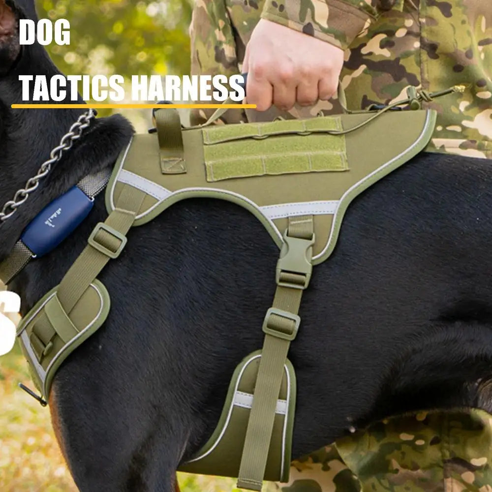 Dog Harness Reflective No Pull Dog Vest Vest Harness For Safe Night Walks Wear-Resistant Adjustable Easy Control Handle Vest