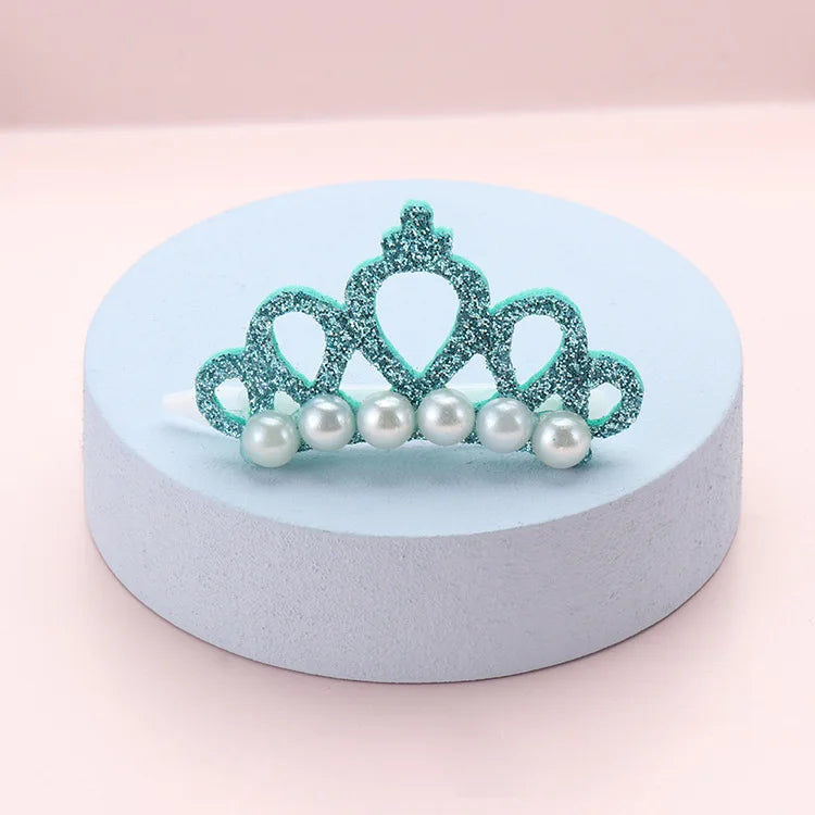 1PC Cute Pet Dog Hair Clips Small Dogs Faux Pearl Crown Shape Bows Hair Clips Cat Hair Grooming Headdress Pet Accessoires