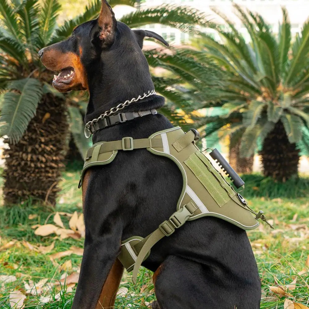 Dog Harness Reflective No Pull Dog Vest Vest Harness For Safe Night Walks Wear-Resistant Adjustable Easy Control Handle Vest