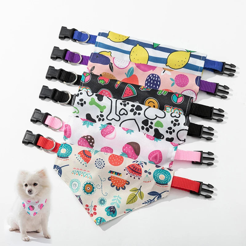 Adjustable Dog Bandanas Large Pet Scarf Pet Cotton Plaid Washable Bow Ties Collar Cat Dog Scarf Large Dog Accessories Kerchief