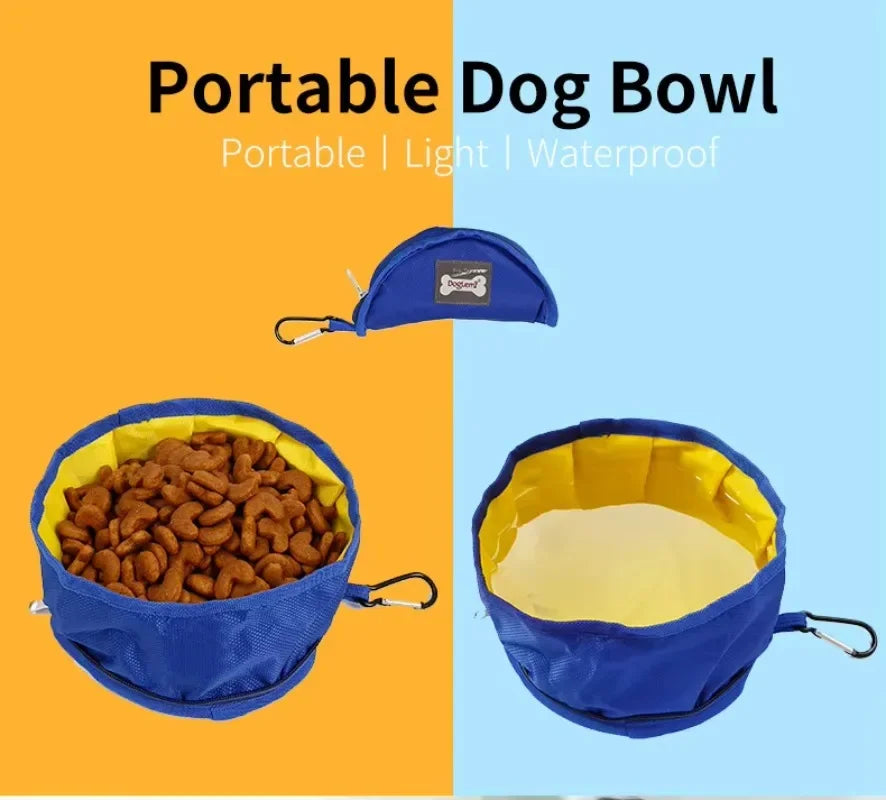 Collapsible Dog Travel Bowl Outdoor Portable Pet Dog Water Bowl Walking Outdoor Feeding Pet Folding Dish Bowl  Puppy Accessories