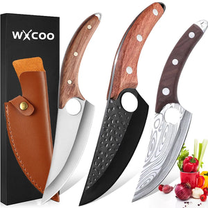 Kitchen Boning Knife Meat Cleaver Stainless Steel Handmade Forged Butcher Knife Utility Cutter Knives