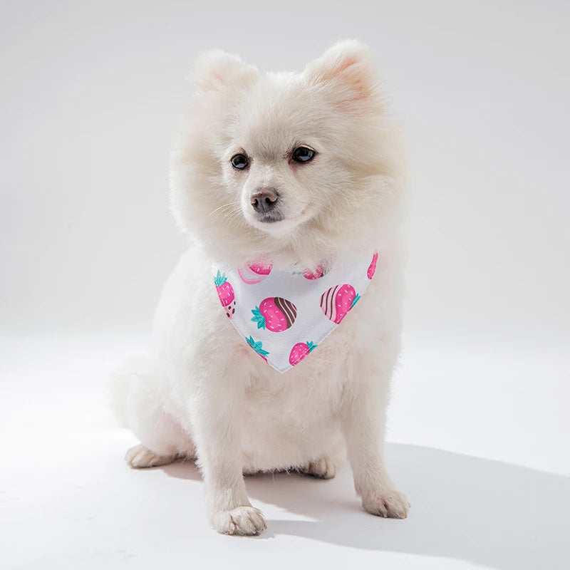 Adjustable Dog Bandanas Large Pet Scarf Pet Cotton Plaid Washable Bow Ties Collar Cat Dog Scarf Large Dog Accessories Kerchief