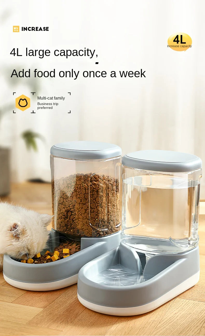 Automatic Dog Drinker Feeder Automatic Cat Drinker Dog Water Bottle Food Drinker Pet Feeding Bowl For Dogs And Cats Accessories