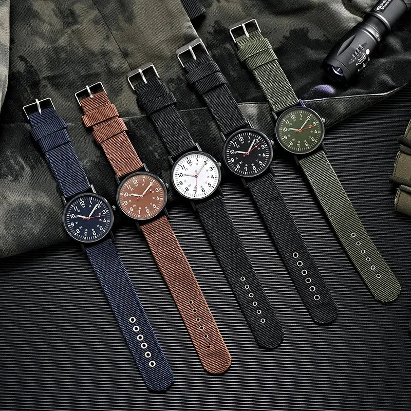 Fashion Men Watches Luminous Nylon Band Military Watch Men Army Wrist Quartz Sports Shock Wristwatches Couple Waterproof Reloj